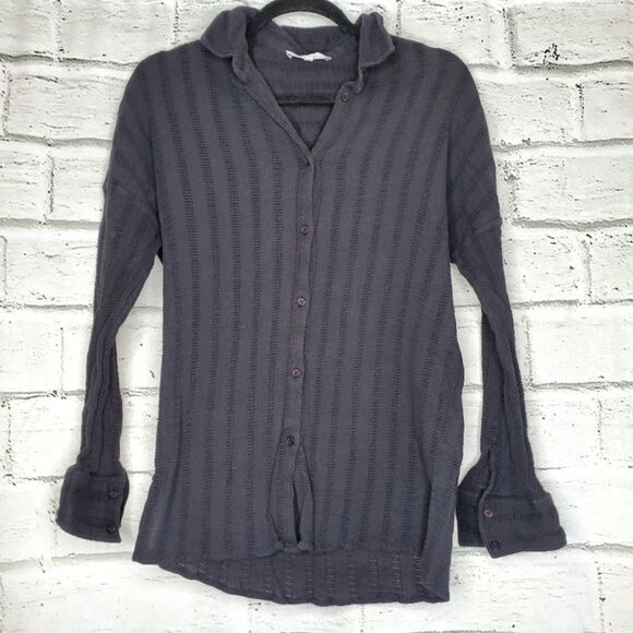 IRO Amelie black long sleeve button up shirt XS - Picture 1 of 7